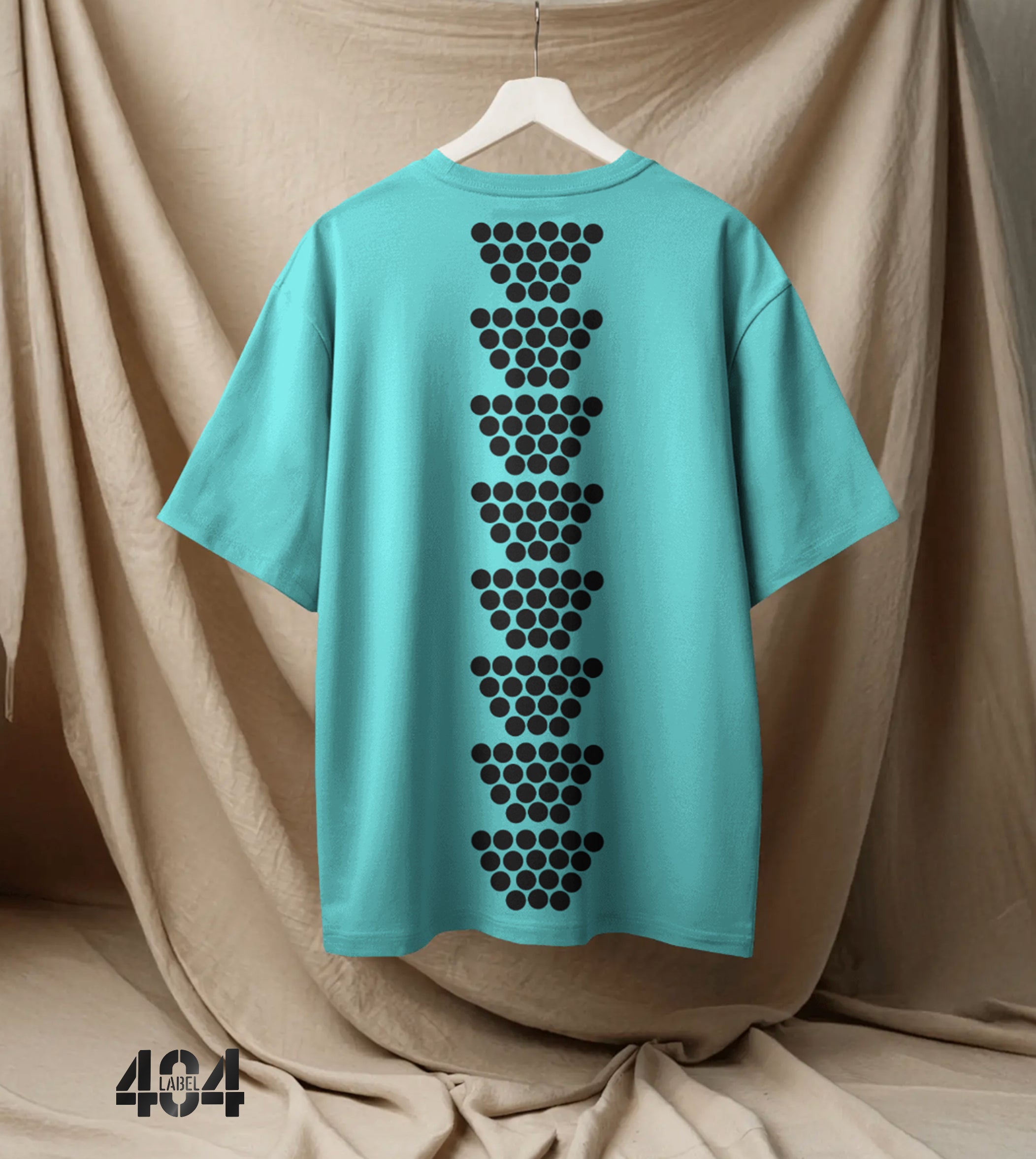 Elevate your streetwear game with the 404 Label Dot Pattern T-Shirt
