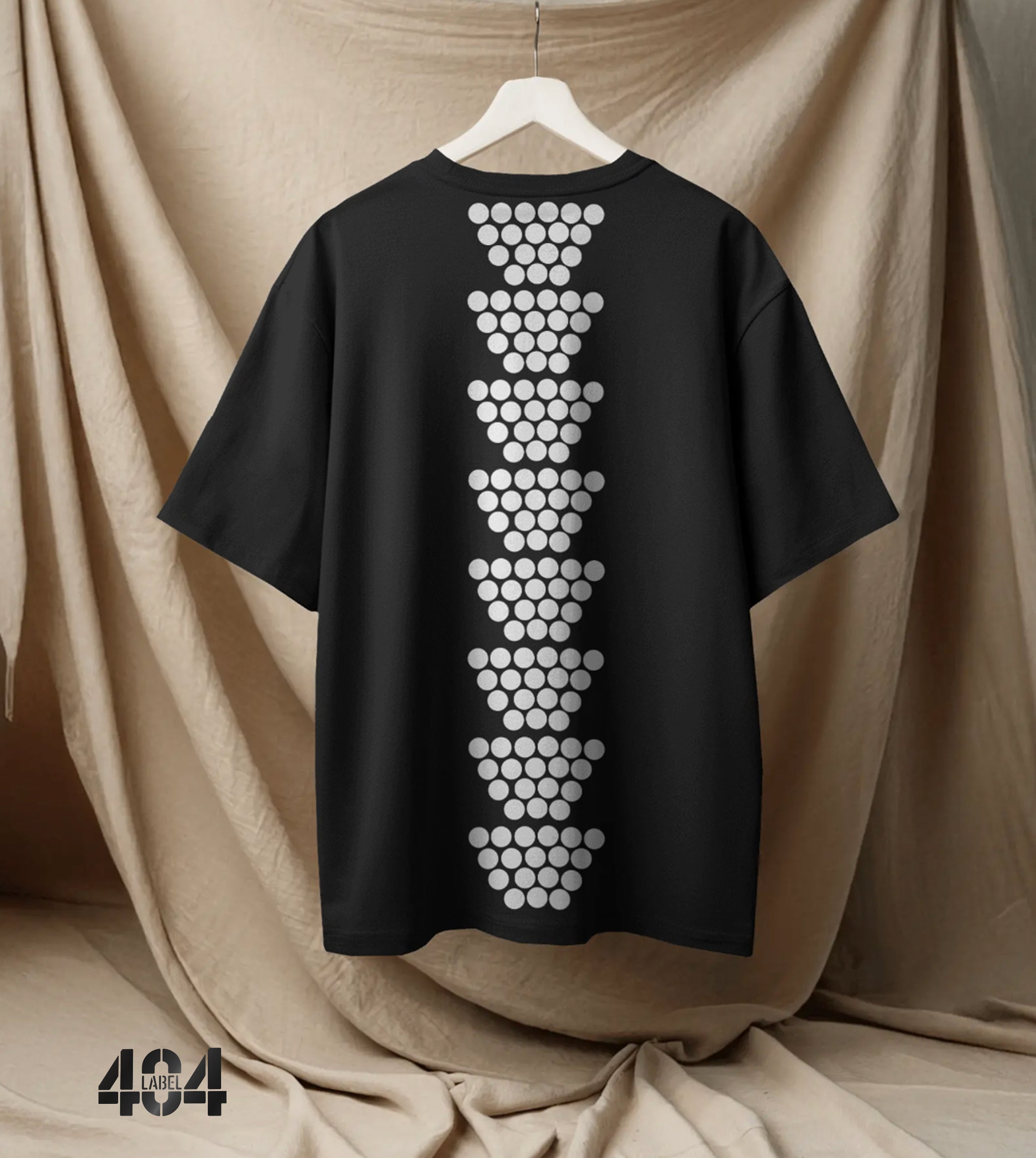 Elevate your streetwear game with the 404 Label Dot Pattern T-Shirt