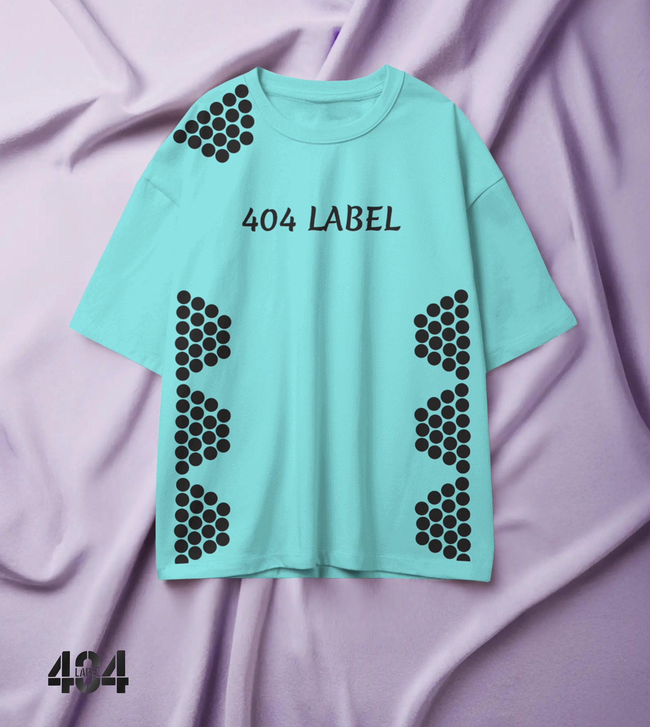Elevate your streetwear game with the 404 Label Dot Pattern T-Shirt