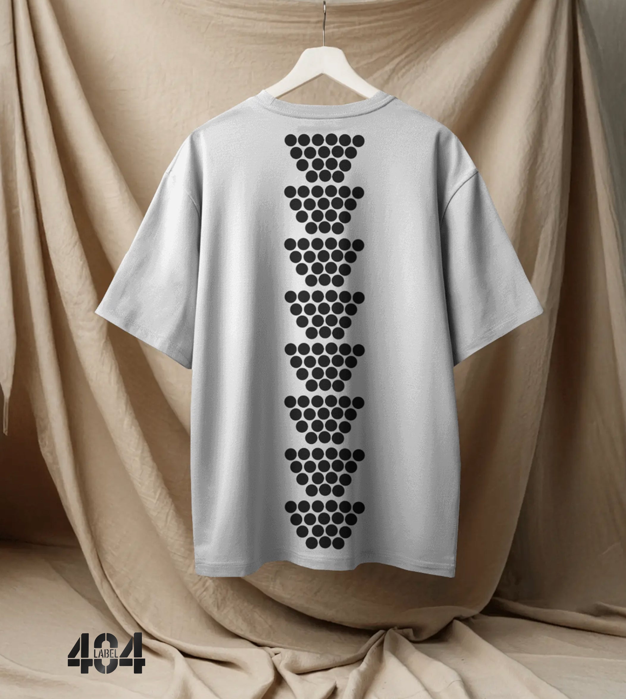 Elevate your streetwear game with the 404 Label Dot Pattern T-Shirt