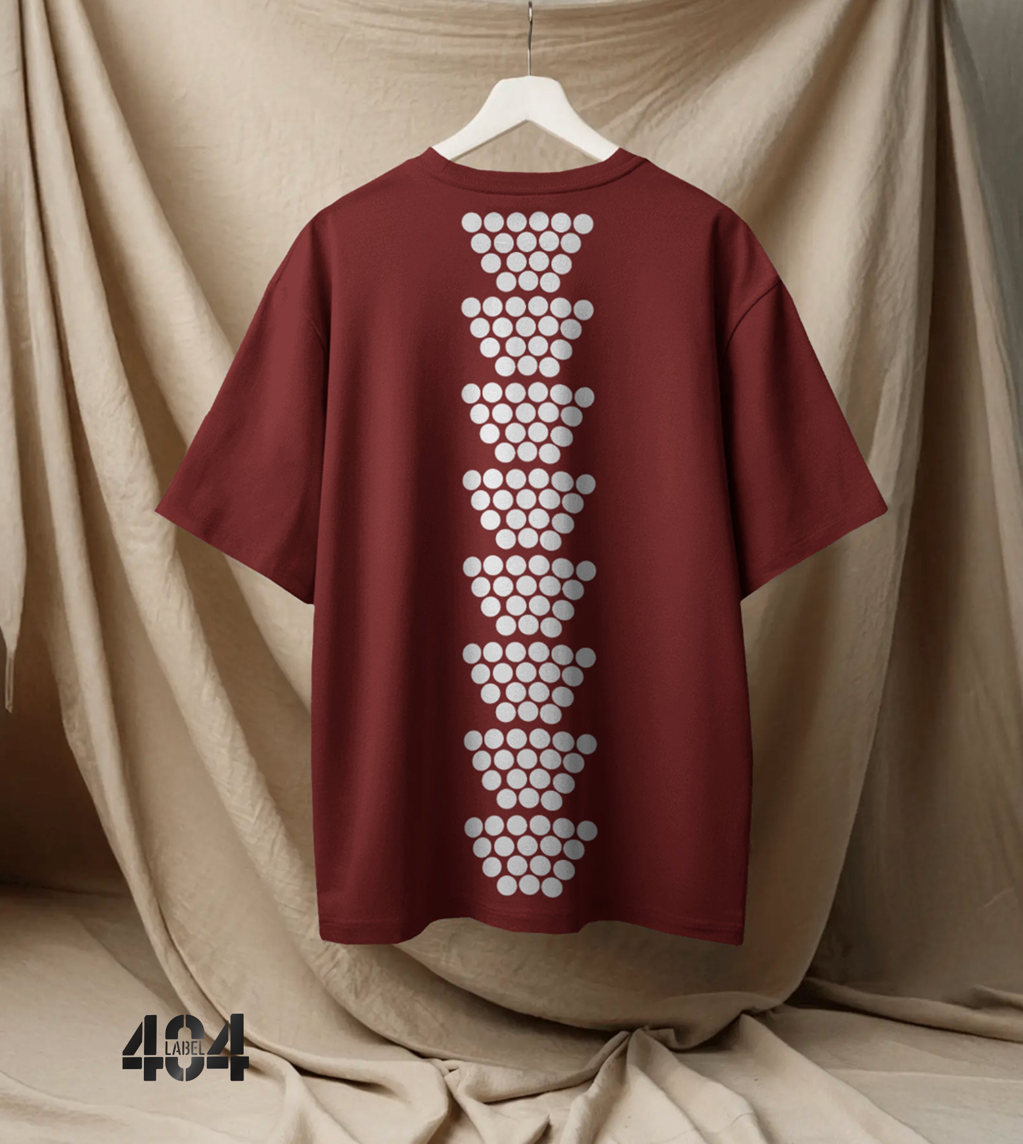 Elevate your streetwear game with the 404 Label Dot Pattern T-Shirt