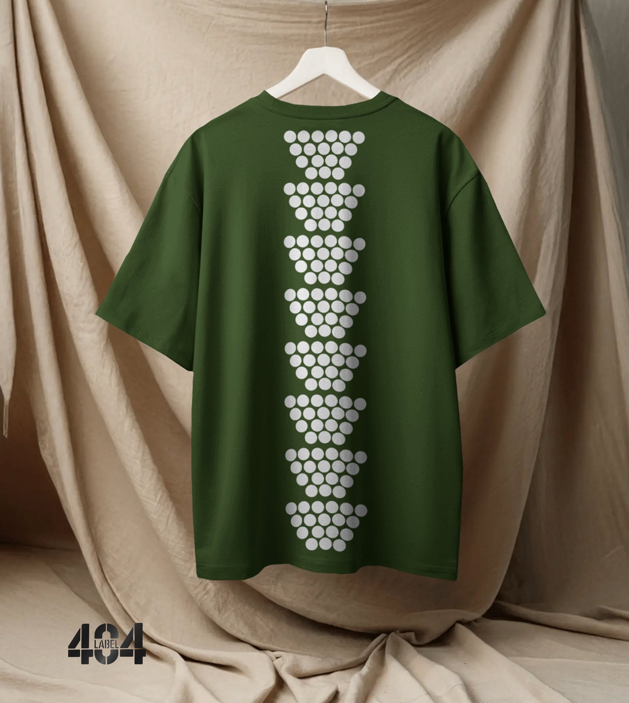 Elevate your streetwear game with the 404 Label Dot Pattern T-Shirt