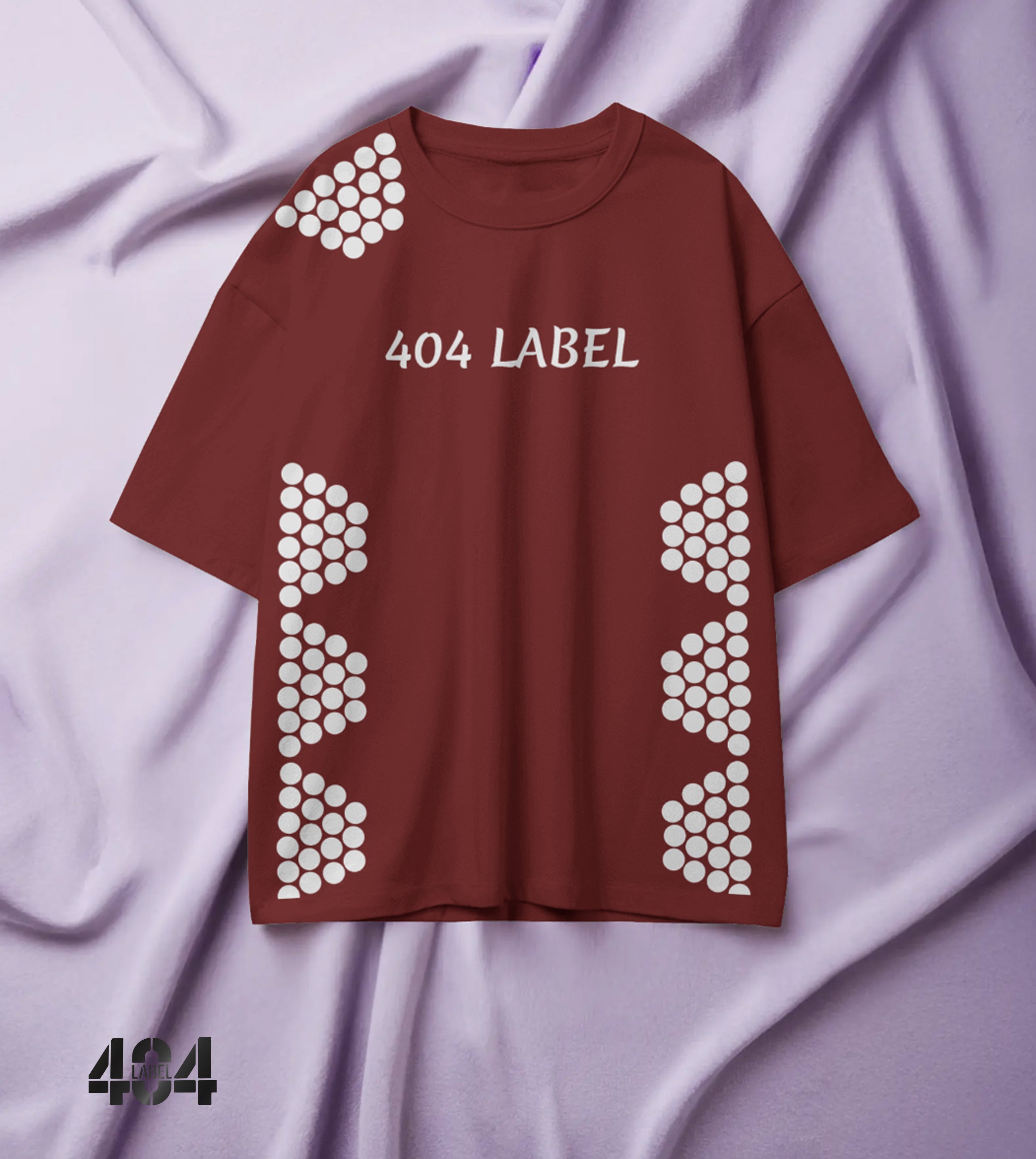 Elevate your streetwear game with the 404 Label Dot Pattern T-Shirt