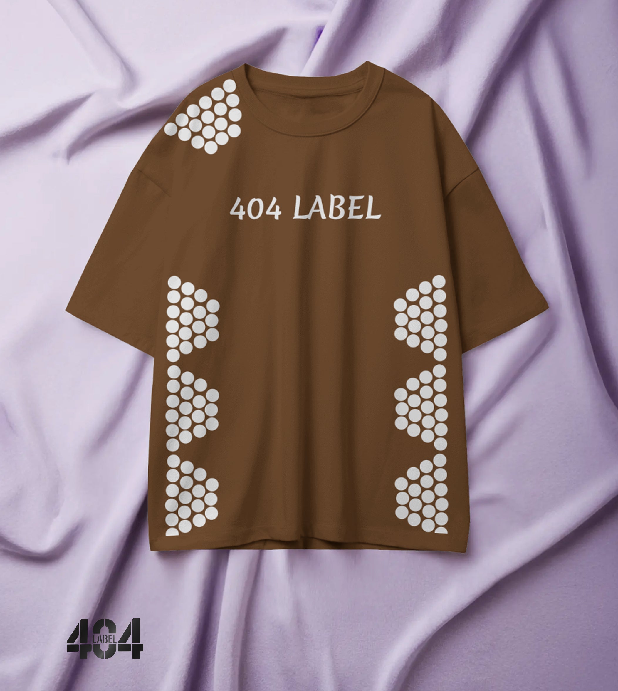 Elevate your streetwear game with the 404 Label Dot Pattern T-Shirt