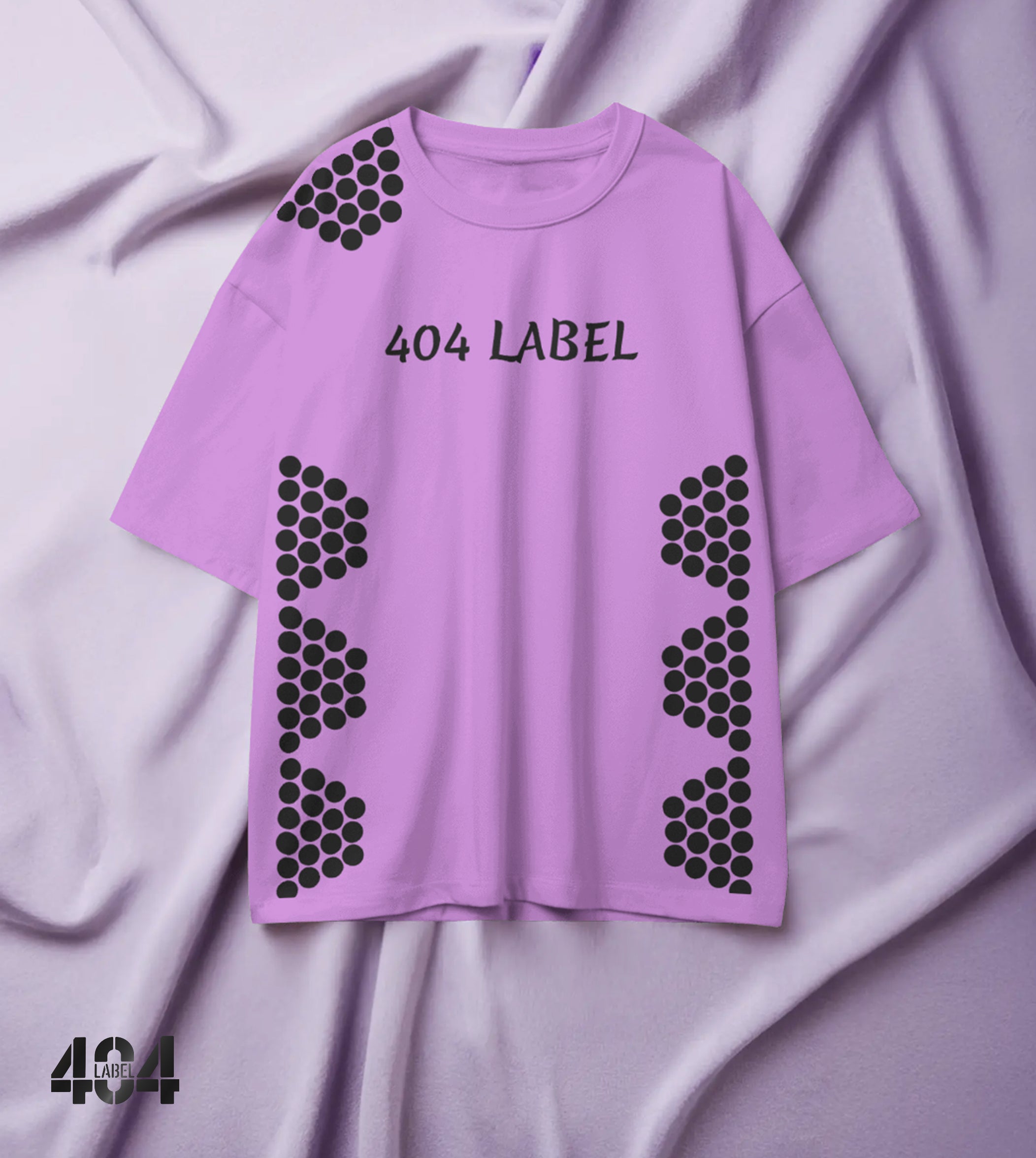 Elevate your streetwear game with the 404 Label Dot Pattern T-Shirt