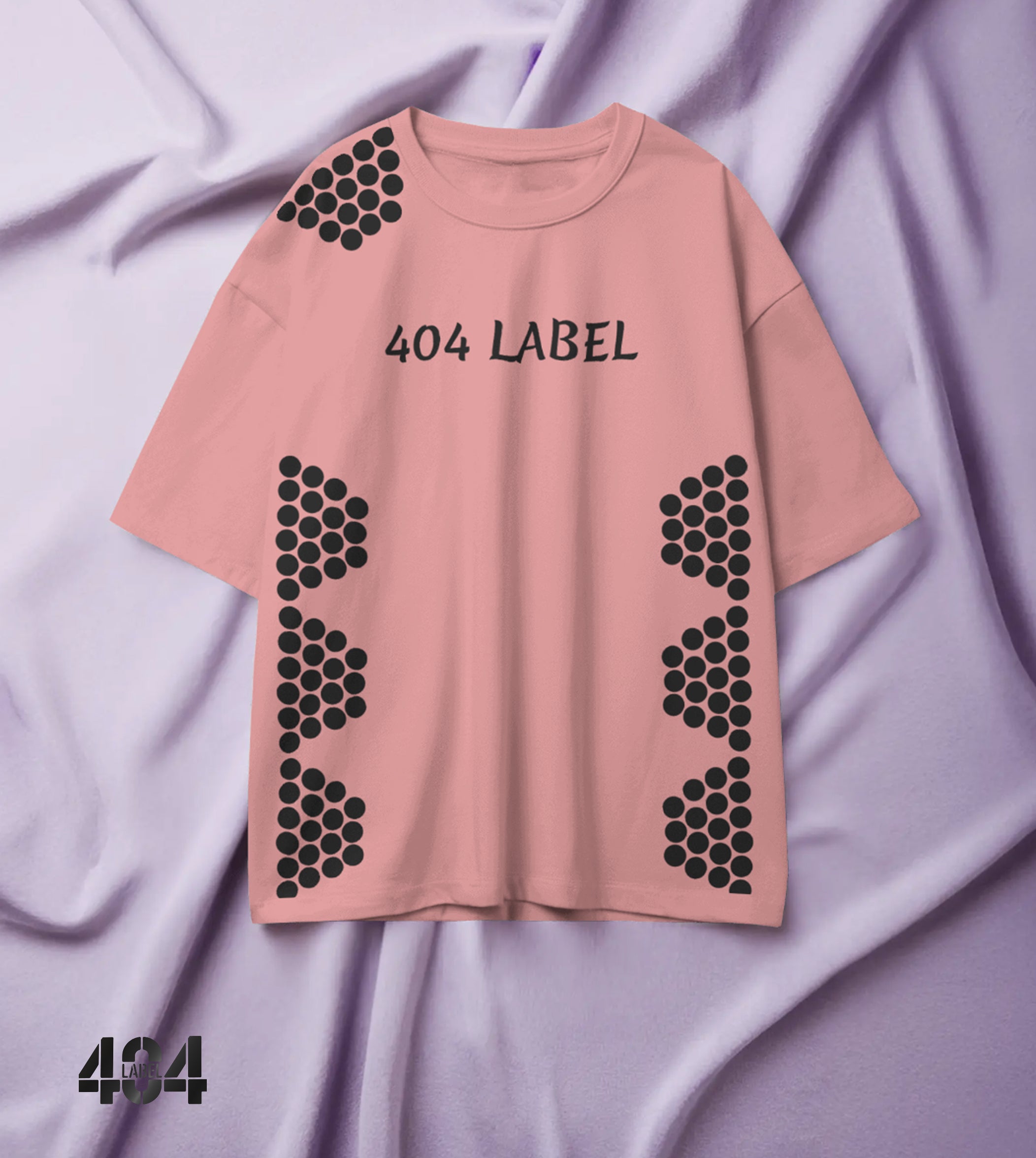 Elevate your streetwear game with the 404 Label Dot Pattern T-Shirt