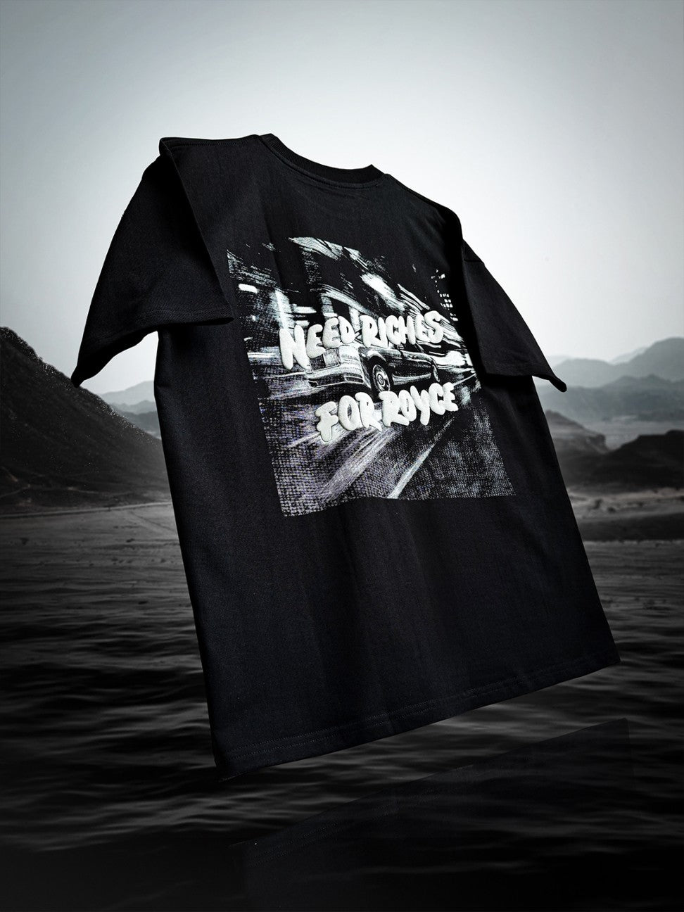 “Need Riches for Royce” Graphic Tee – Black