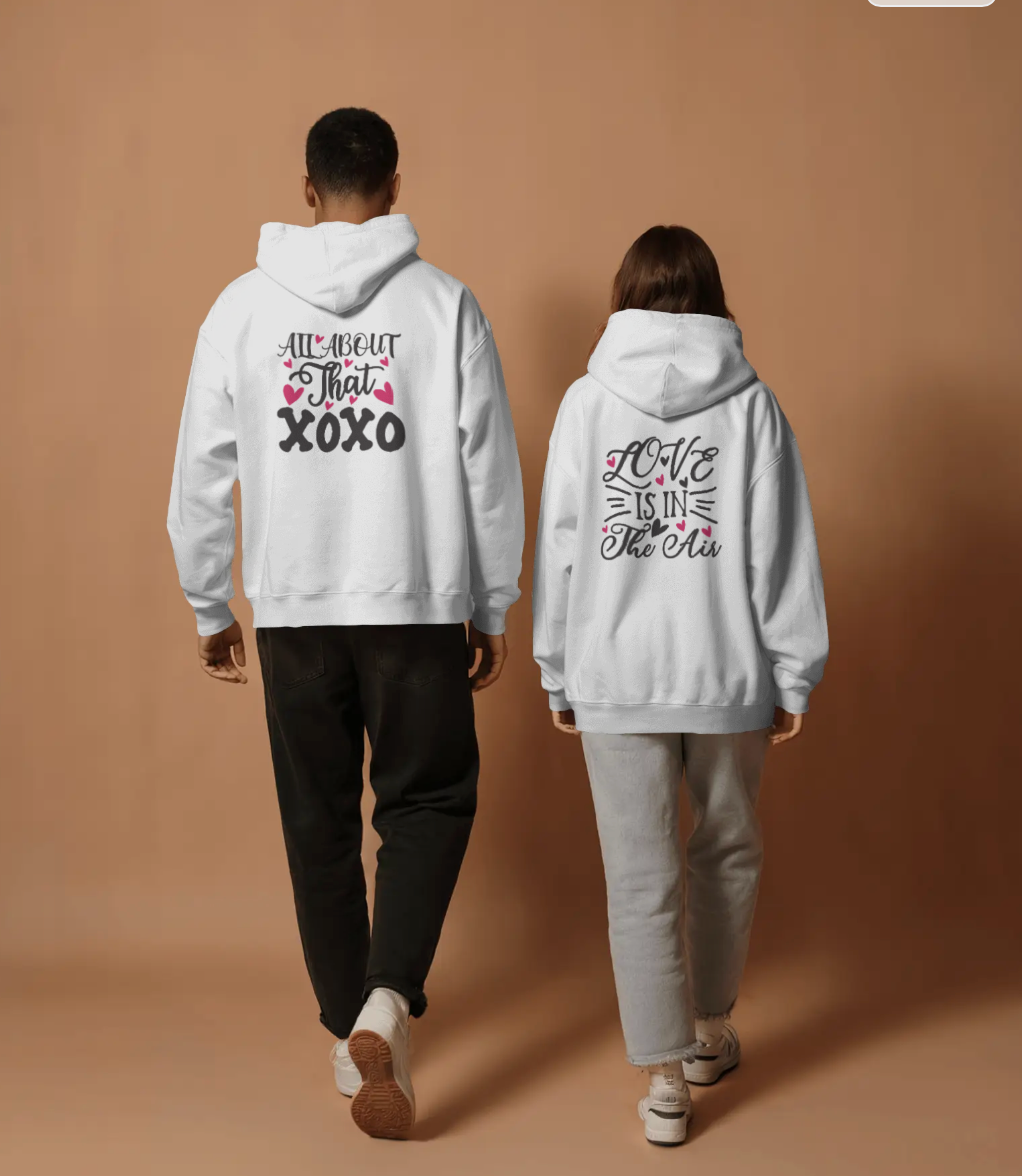 All About That Love Couple Hoodie Set