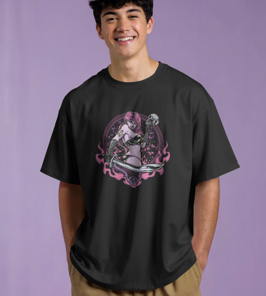 Unleash your bold style with our Black Graphic T-Shirt,