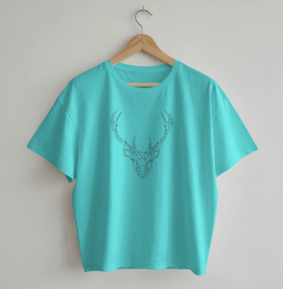 Embrace nature with a modern twist in our Geometric Deer T-Shirt