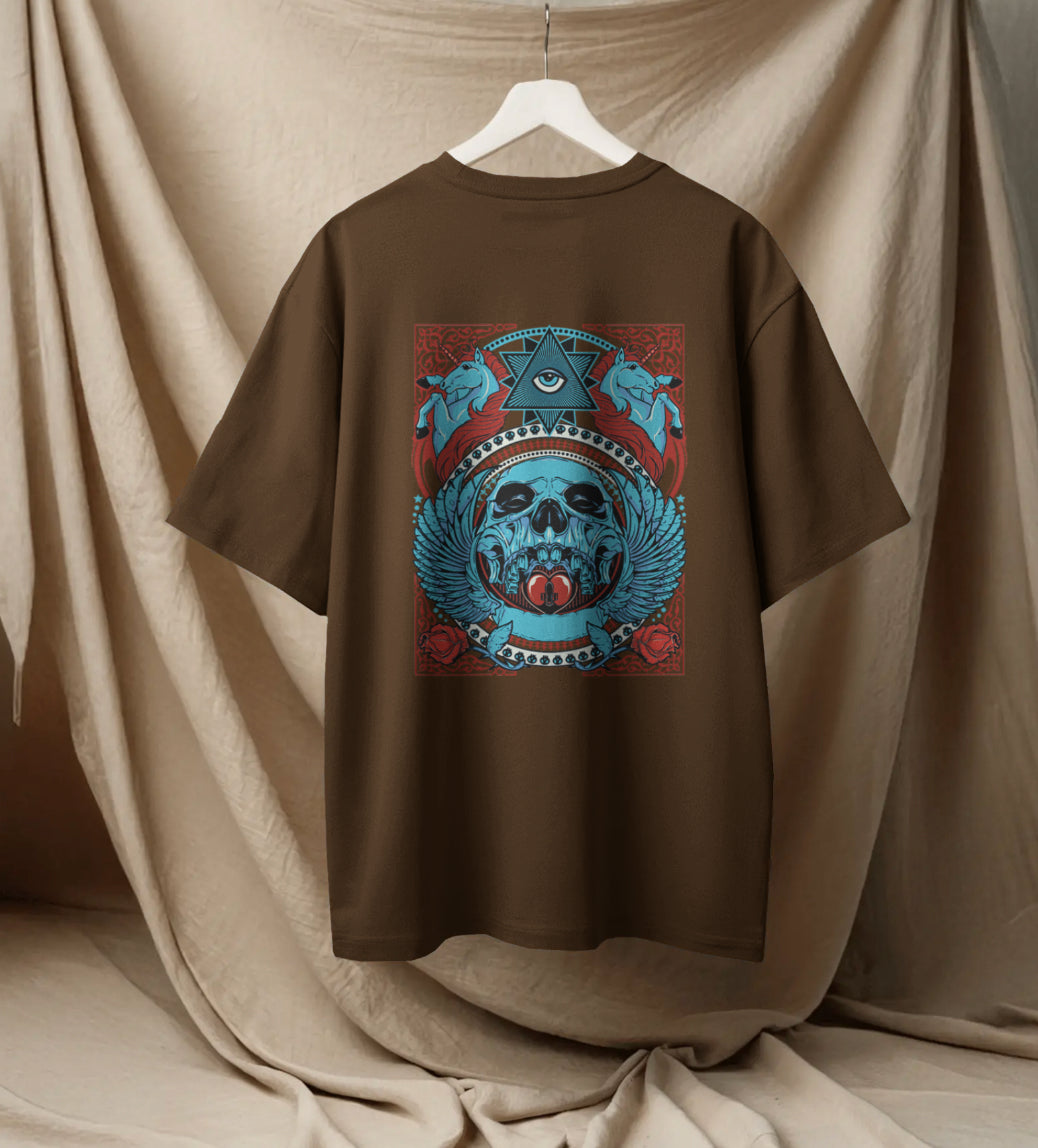 Mystic Skull Graphic Oversized T-Shirt