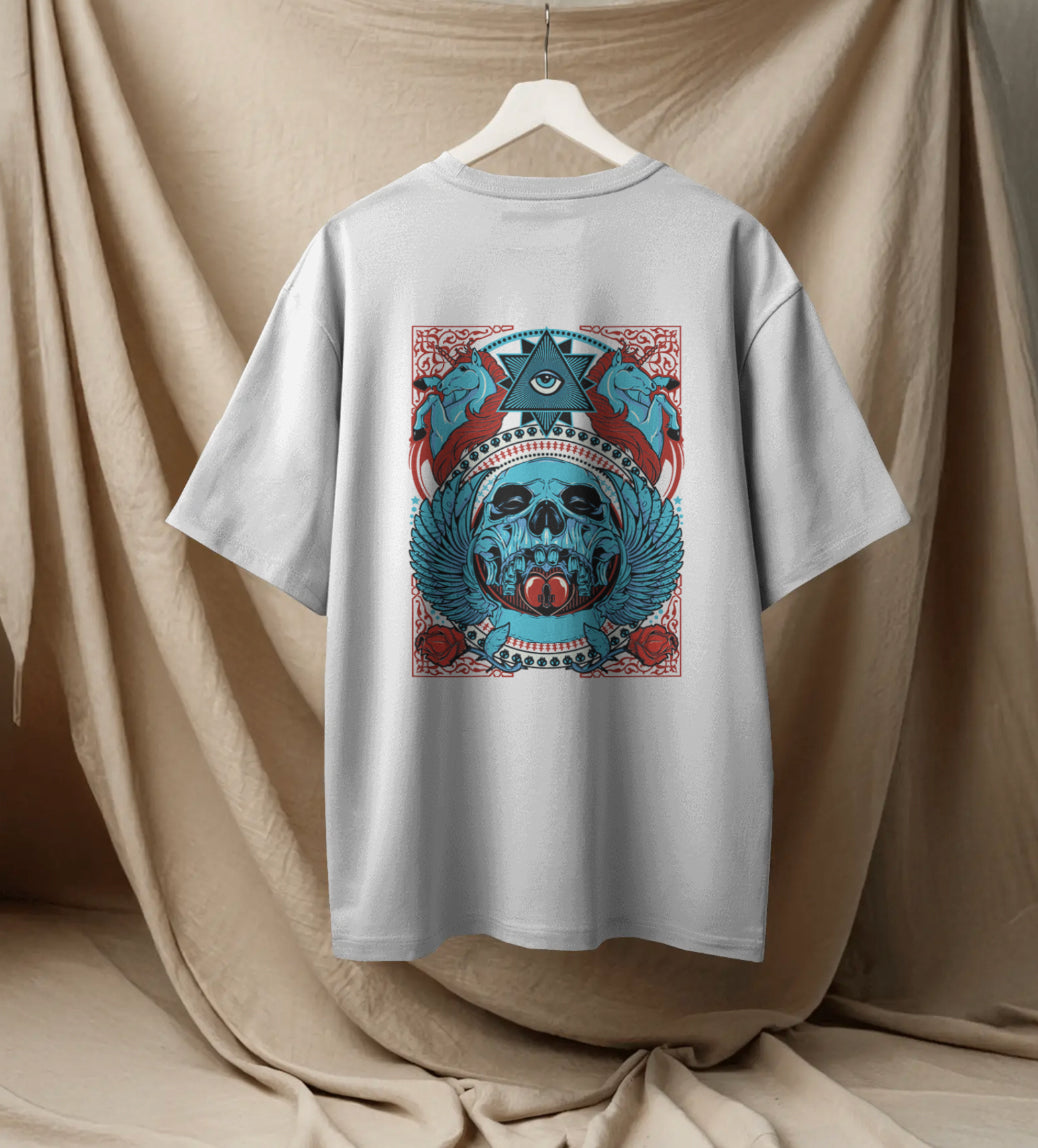 Mystic Skull Graphic Oversized T-Shirt