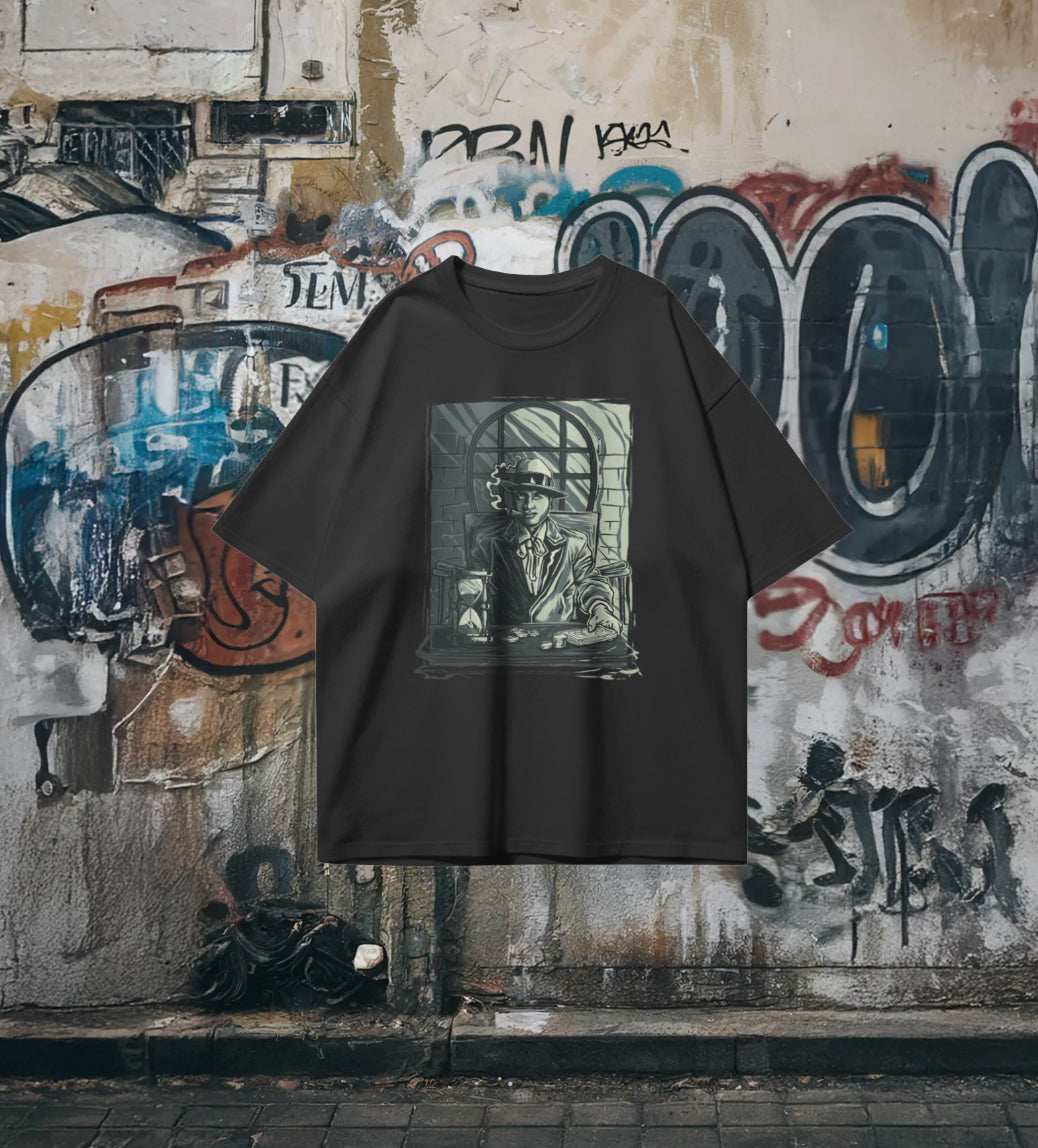Vintage Gangster Graphic Oversized T-Shirt