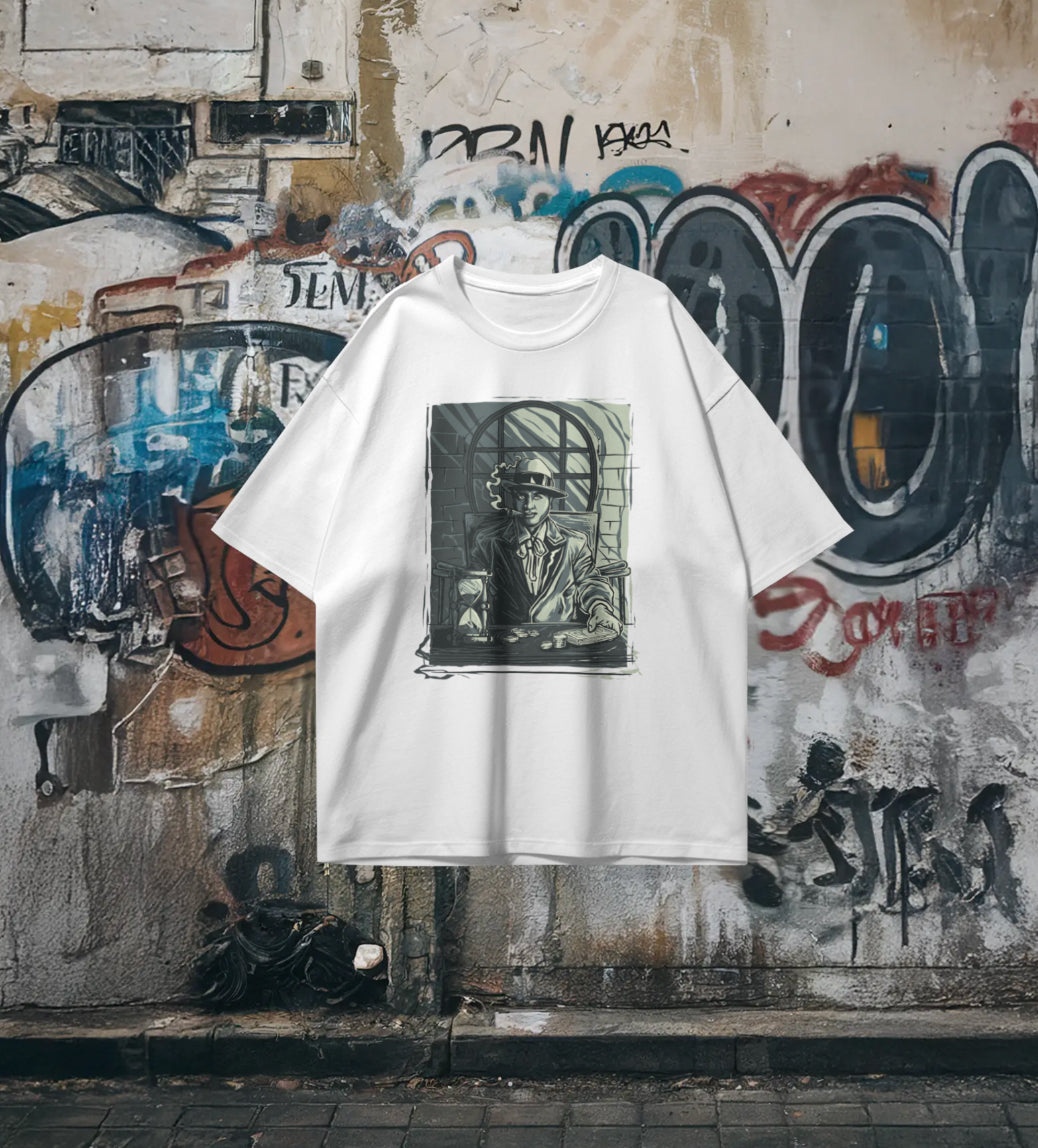 Vintage Gangster Graphic Oversized T-Shirt