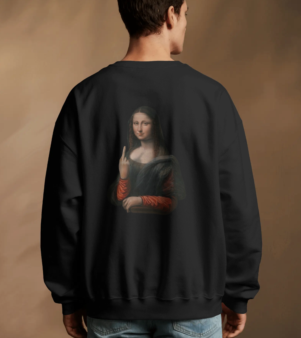 🖕 The 'Unbothered Mona' Back Print Sweatshirt | Heavyweight 320 GSM Fleece