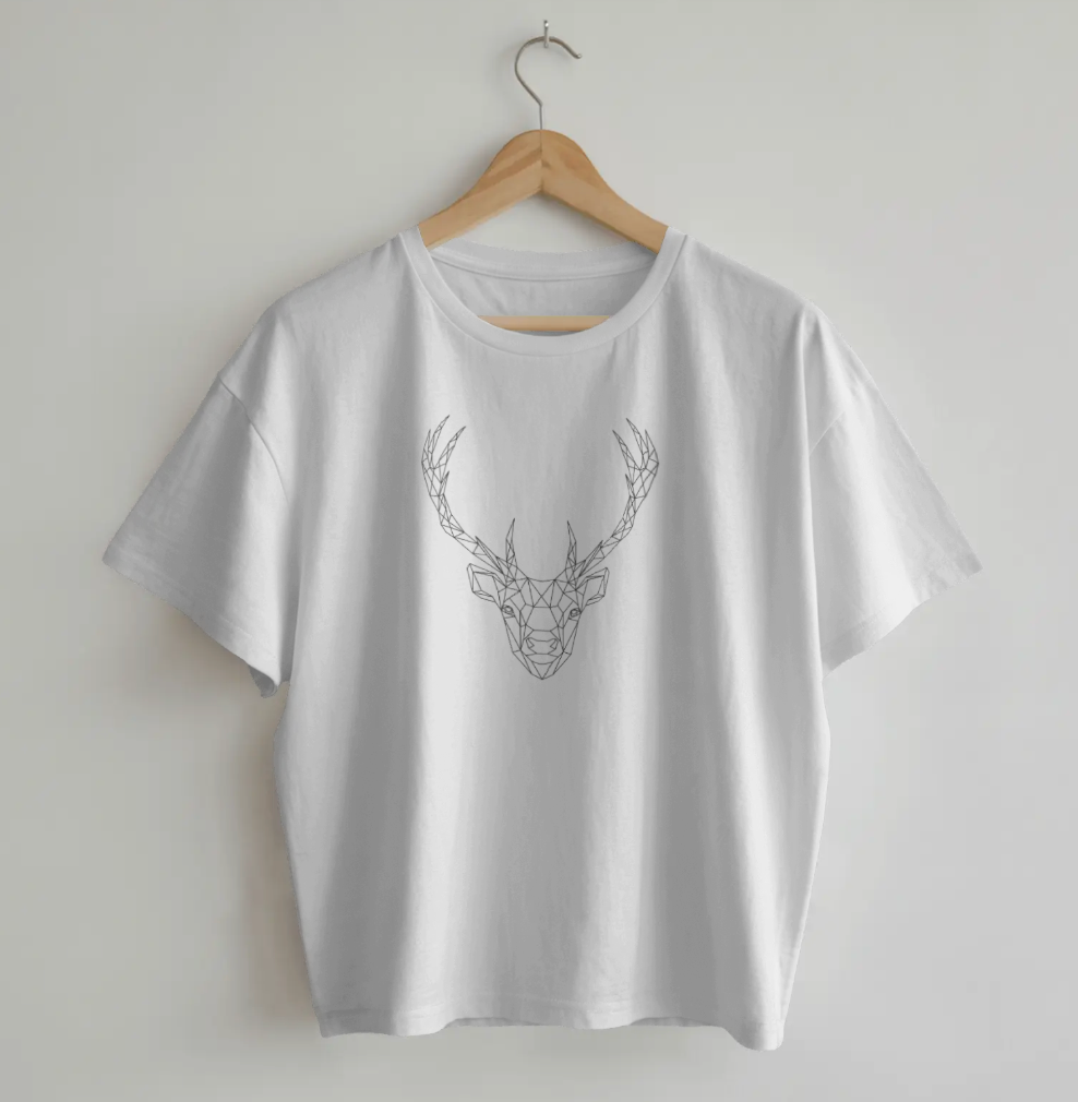 Embrace nature with a modern twist in our Geometric Deer T-Shirt